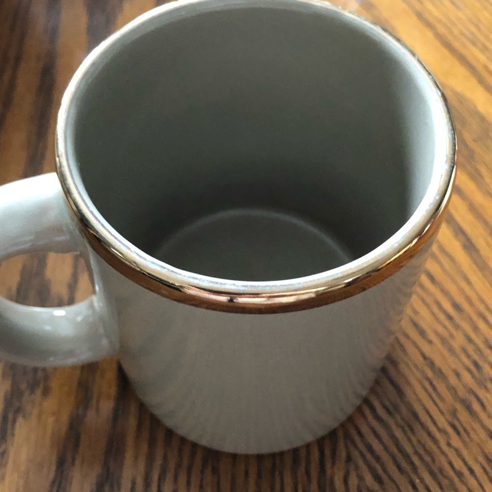 Waechetersbach W. Germany coffee mug gray with gold rim